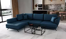 Kampinė sofa Larde su patalynės dėže, audinys Savoi 40