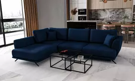 Kampinė sofa Larde su patalynės dėže, audinys Velvetmat 40