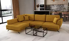 Kampinė sofa Larde su patalynės dėže, audinys Savoi 45