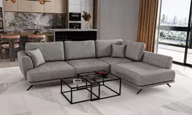 Kampinė sofa Larde su patalynės dėže, audinys Leve 4