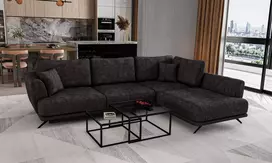Kampinė sofa Larde su patalynės dėže, audinys Leve 6