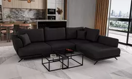 Kampinė sofa Larde su patalynės dėže, audinys Vero 10