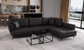Kampinė sofa Larde su patalynės dėže, audinys Softis 11