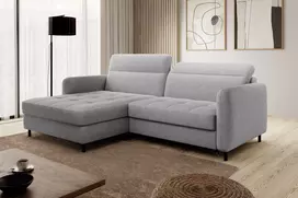 Kampinė sofa Gomsi su patalynės dėže, audinys Raquel 03