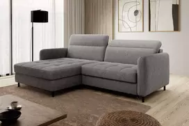 Kampinė sofa Gomsi su patalynės dėže, audinys Raquel 04