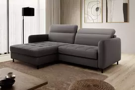 Kampinė sofa Gomsi su patalynės dėže, audinys Manhattan 06