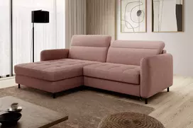 Kampinė sofa Gomsi su patalynės dėže, audinys Raquel 24