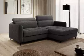 Kampinė sofa Gomsi su patalynės dėže, audinys Raquel 05