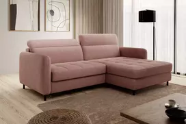 Kampinė sofa Gomsi su patalynės dėže, audinys Raquel 24