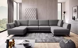 Kampinė sofa Larco su patalynės dėže, audinys Gojo 5