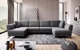 Kampinė sofa Larco su patalynės dėže, audinys Vero 5