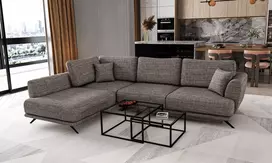 Kampinė sofa Larde su patalynės dėže, audinys Marte 130