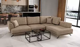 Kampinė sofa Larde su patalynės dėže, audinys Marte 20