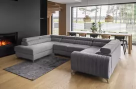 Kampinė sofa Louis su patalynės dėže, audinys Gojo 5