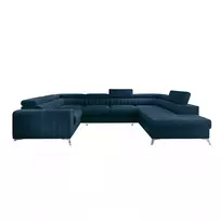 Kampinė sofa Louis su patalynės dėže, audinys Nube 40