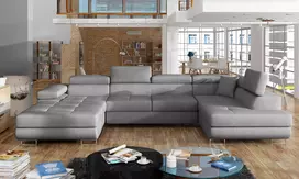 Kampinė sofa Rodrigo su patalynės dėže, audinys Cover 87