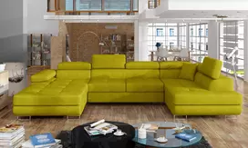 Kampinė sofa Rodrigo su patalynės dėže, audinys Omega 68