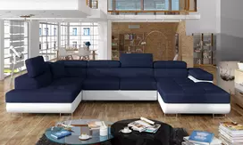 Kampinė sofa Rodrigo su patalynės dėže, audinys Kronos 09, Soft 17