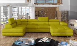 Kampinė sofa Rodrigo su patalynės dėže, audinys Omega 68