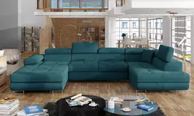 Kampinė sofa Rodrigo su patalynės dėže, audinys Mat Velvet 75