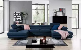 Kampinė sofa Rodrigo su patalynės dėže, audinys Inari 80
