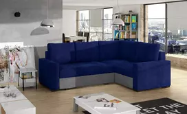 Kampinė sofa Corona su patalynės dėže, audinys Kronos 09, Paros 05