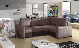 Kampinė sofa Corona su patalynės dėže, audinys Monolith 09, Monolith 29