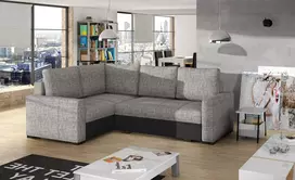 Kampinė sofa Corona su patalynės dėže, audinys Berlin 01, Soft 11