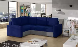 Kampinė sofa Corona su patalynės dėže, audinys Kronos 09, Paros 05