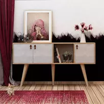 Konsolinis staliukas, Hanah Home, ąžuolas Balta, 140 x 80 x 40, cm