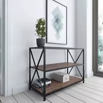 Konsolinis staliukas, Hanah Home, Graikinis riešutas Juoda, 94 x 65 x 40, cm