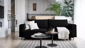 Sofa - lova Dalia su patalynės dėže juoda, Velvetmat 10