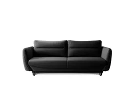 Sofa - lova Silva su patalynės dėže juoda, Flores 10