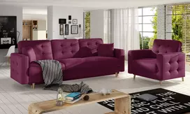 Komplektas sofa ir fotelis Asgard 3+1 raudona