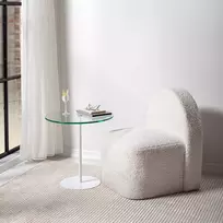 Šoninis staliukas, Hanah Home, baltas, 50 x 50 x 50, cm