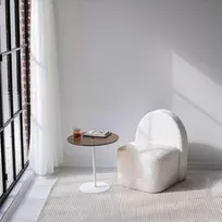Šoninis staliukas, Hanah Home, baltas Bronza, 50 x 50 x 50, cm
