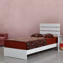 Viengulė lova, Hanah Home, balta, 95 x 100 x 205, cm
