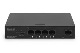 „Digitus 4 Port Gigabit PoE Switch DN-95330-1 10/100/1000Mbps (RJ-45), nevaldomas, darbalaukis, eterneto LAN (RJ-45) prievadai 4