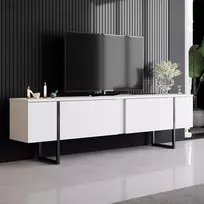 TV stovas, Hanah Home, baltas Juoda, 180 x 50 x 30, cm