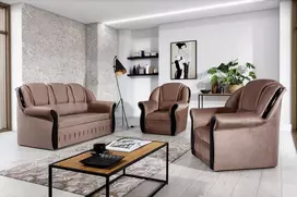 Komplektas sofa su dviem foteliais Lord 3+1+1 ruda