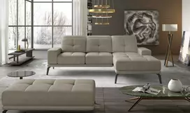 Komplektas kampinė sofa ir pufas Torrense beige