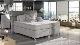 Continental lova su patalynės dėže Amadeo 160X200, pilka, audinys Berlin 01