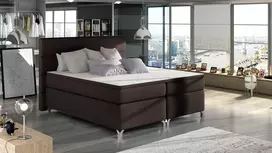 Continental lova su patalynės dėže Amadeo 160X200, ruda, audinys Soft 66
