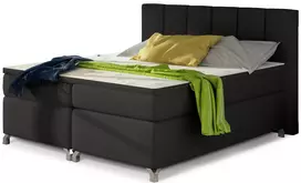 Continental lova su patalynės dėže Basilio 180X200, juoda, audinys Soft 11