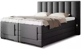 Elektrinė continental lova Veros 140x200, pilka, audinys Flores 4