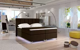 Continental lova su patalynės dėže Basilio 180X200, ruda, audinys Sawana 26