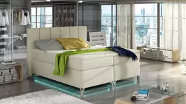 Continental lova su patalynės dėže Basilio 140X200, beige, audinys Soft 33