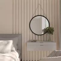 Veidrodis ant virvės Grace Lustro 60cm, juodas