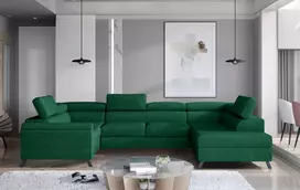 Kampinė sofa Escada su patalynės dėže, audinys Kronos 19