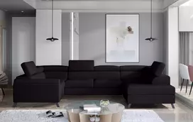 Kampinė sofa Escada su patalynės dėže, audinys Mat Velvet 99